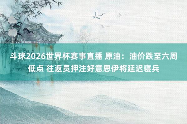 斗球2026世界杯赛事直播 原油：油价跌至六周低点 往返员押注好意思伊将延迟寝兵