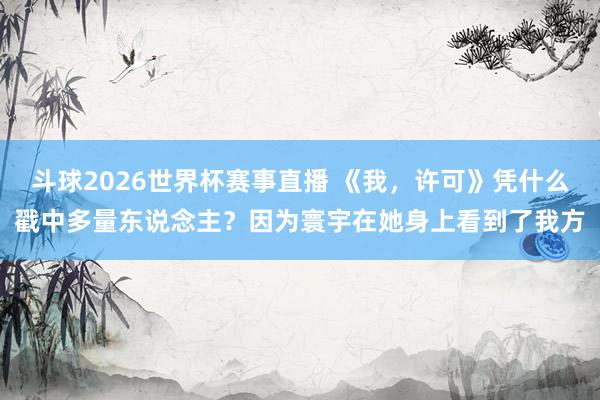 斗球2026世界杯赛事直播 《我,许可》凭什么戳中多量东说念主?因为寰宇在她身上看到了我方