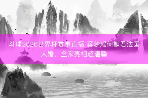 斗球2026世界杯赛事直播 奚梦瑶何猷君法国大婚，全家亮相超温馨