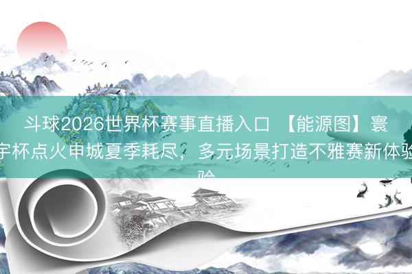 斗球2026世界杯赛事直播入口 【能源图】寰宇杯点火申城夏季耗尽，多元场景打造不雅赛新体验