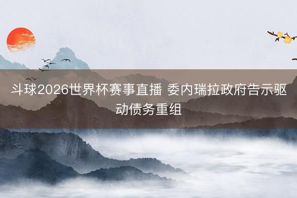 斗球2026世界杯赛事直播 委内瑞拉政府告示驱动债务重组